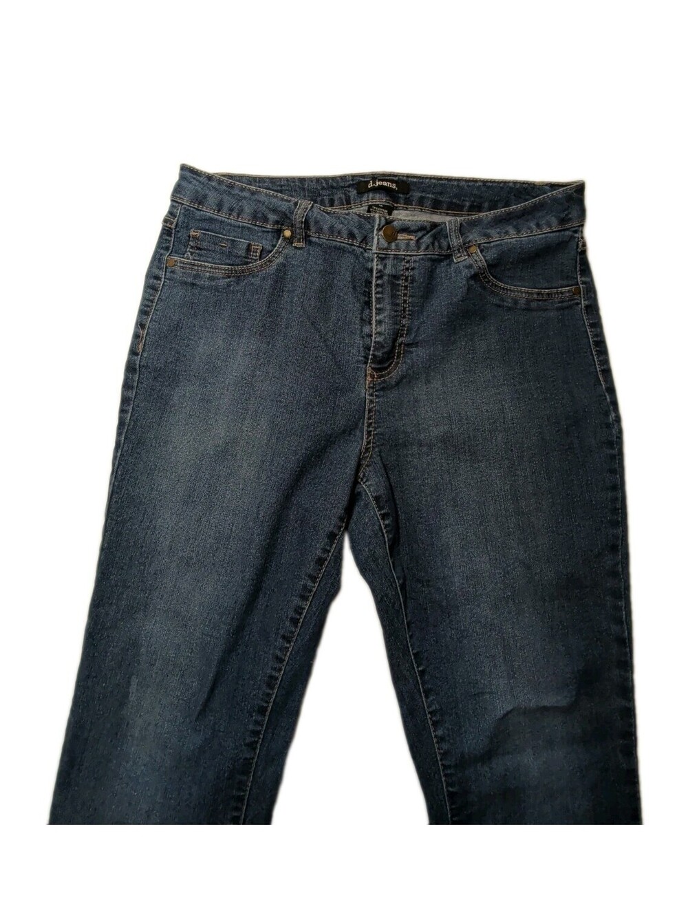 D. Jeans Women’s Size 12 Skinny Stretch Jeans Dark Wash Blue Denim Mid Rise